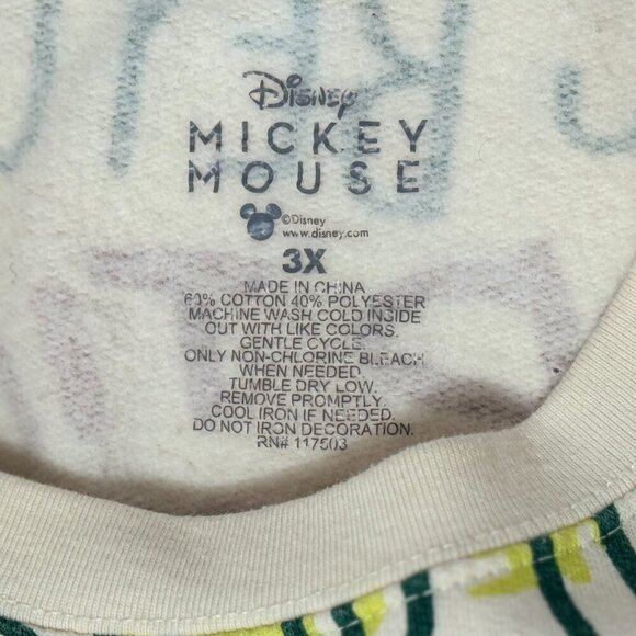 Disney Mickey Mouse Sweatshirt Size 3X Beyond Classic All Over Graffiti Cream - Picture 4 of 11